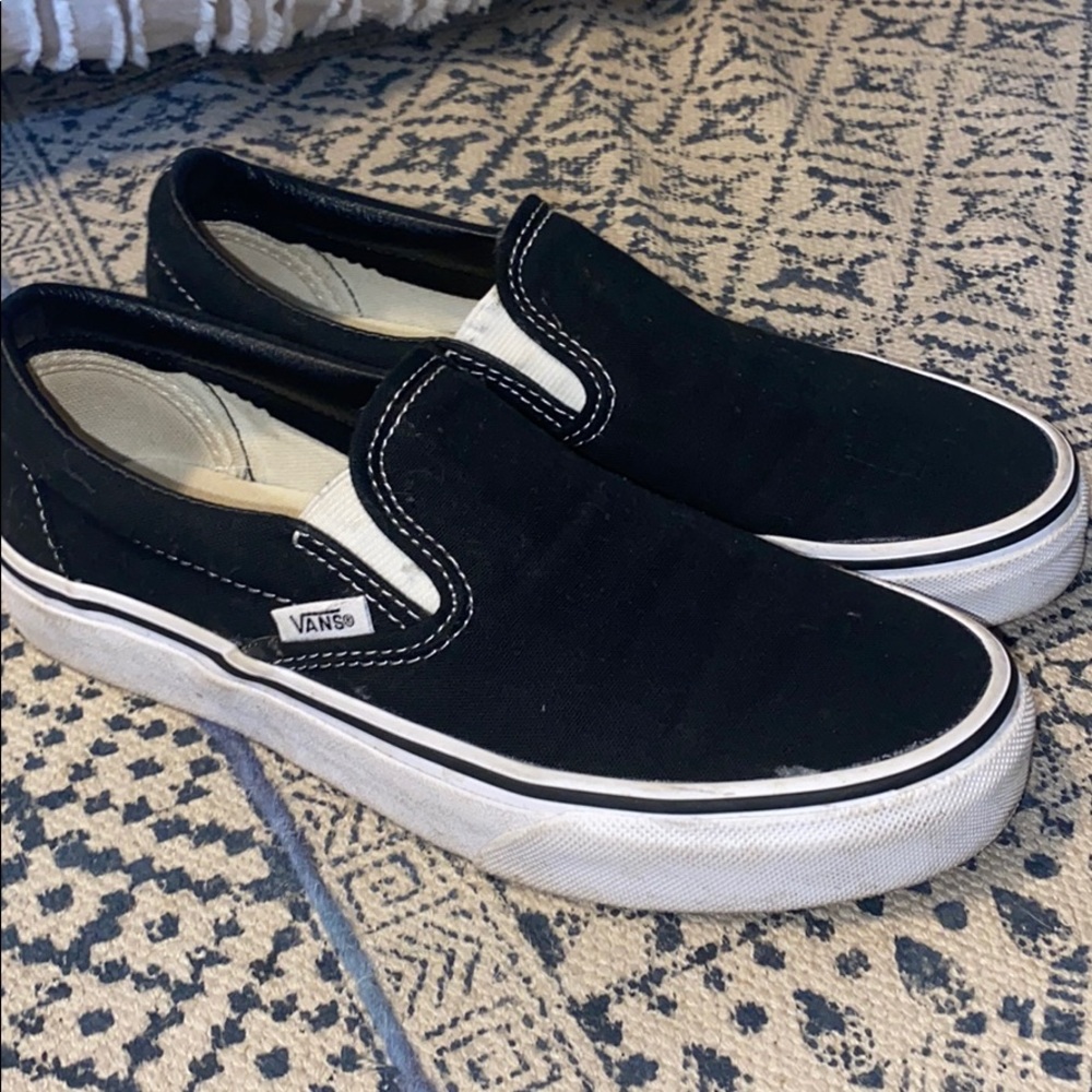 Black slide-on Vans size 6.5